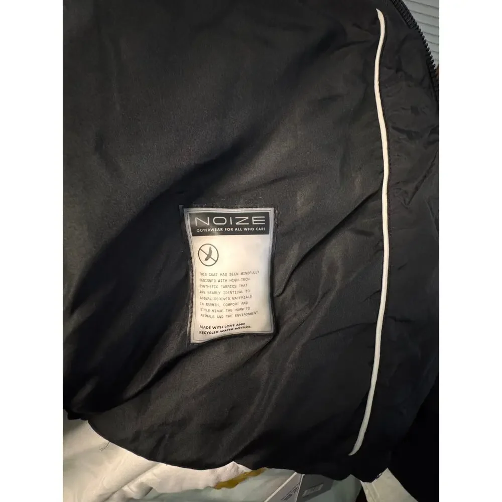 New NOIZE Nordstrom Kids Black, Hooded Full-Zip Puffer Jacket Large Ret $195